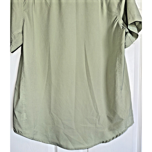 Avid Men's Fishing Shirt Short Sleeve Vented Button Up Sage‎ Green Size Large L - Picture 13 of 13